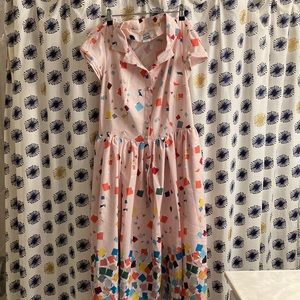 Unique Vintage + Pantone 2019 color of the year shirt dress - M